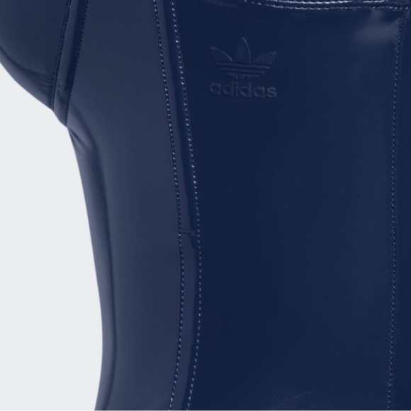 NWT Adidas x Ivy Park latex bodysuit, Blue, 1x - Picture 5 of 7